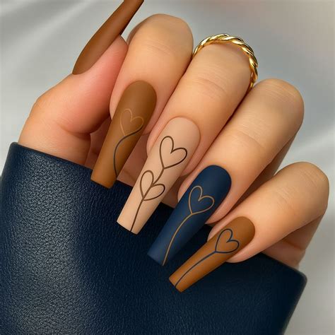 🤎 ️🤍💙 Heart Nail | Gel nails, Sassy nails, Nail art