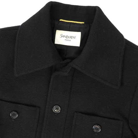 SAINT LAURENT PARIS ロゴボタン ウール ジャケット– TS Trading Co., Ltd.
