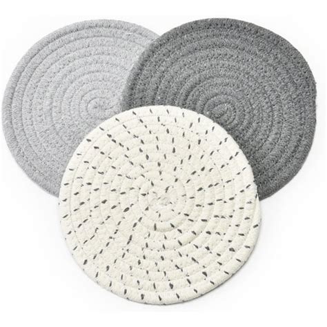 Cotton Thread Weave Hot Pot Holders Multi-use Hot Mats Non-Slip