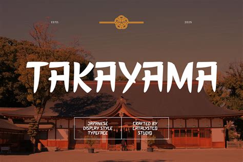Takayama Japanese Display Style Font, a Sans Serif Font by catalystco