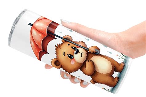 Tumbler Chubby Raincoat Critters Watercolor - So Fontsy