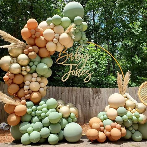 DIY Sage Green Balloon Garland Kit - 137pcs Matte Green Nude Neutral
