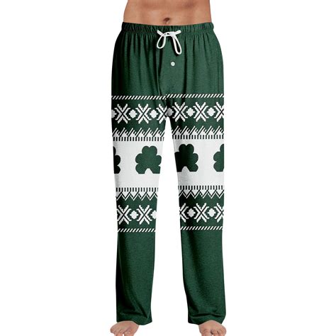 Fabrcox St Patricks Day Pajama Pants Men Green Straight Leg Mens