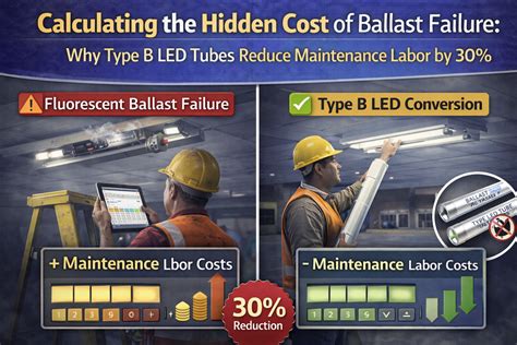 Calculating Ballast Failure Costs: Type B LED Savings – Stars and