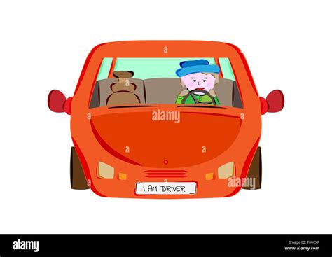 Woman driving car in Stock Vector Images - Alamy