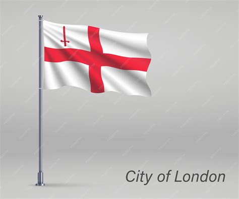 premium vector waving flag  city  london county  england