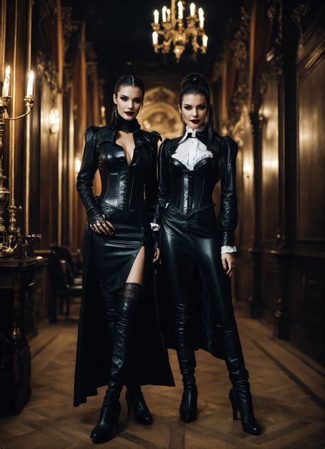 Lexica - Cinematic look, two stunning french seductress women fashion