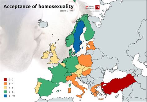 Acceptance of homosexuality, OECD [4592x3196] : r/MapPorn