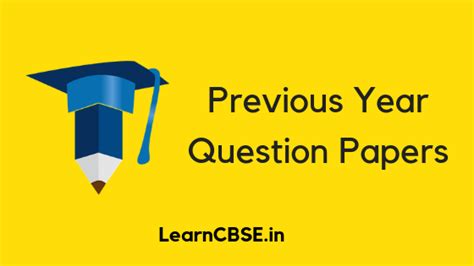 Previous Years Question Paper for CBSE Class 10 & 12 (2019-20)