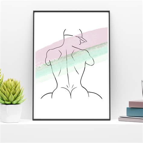 Male Body Line Art, Abstract Male Body Art, LGBT Art, Man Body Poster