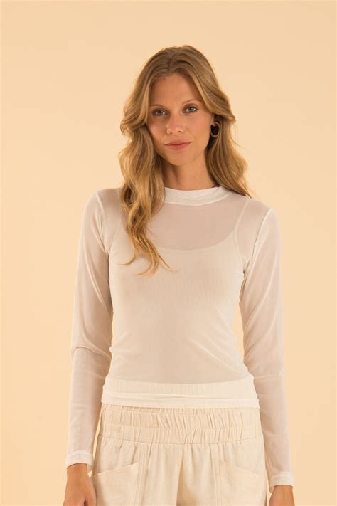 Blusa Tule Off White