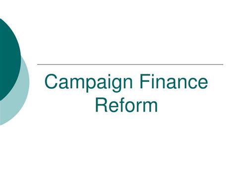 campaign finance reform powerpoint