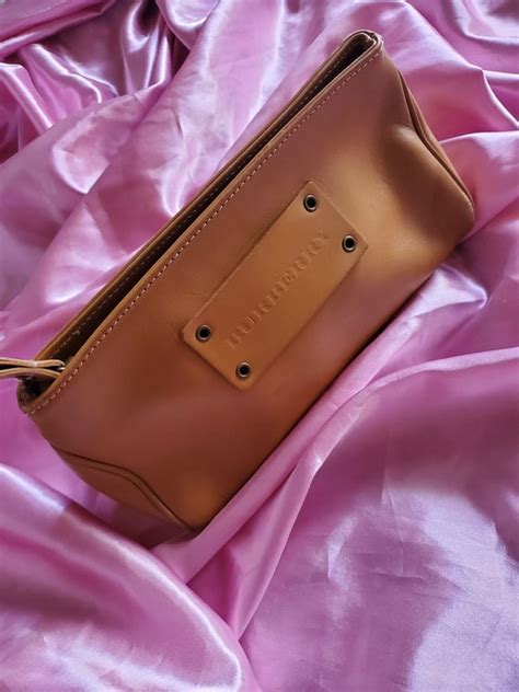 Burberry Leather Pouch, Travel pouch, makeup bag, lea… - Gem