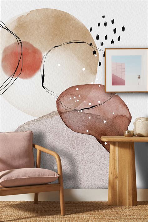 Dizzy Watercolor Abstract wallpaper Mural | Modern Art Decor UK