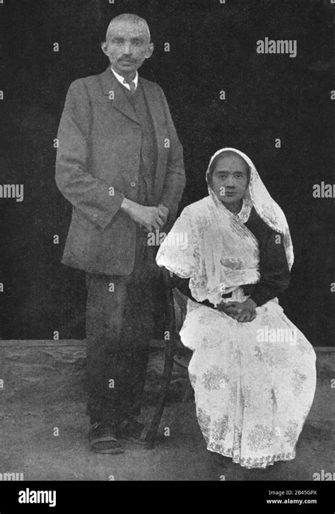 Kasturba And Mahatma Gandhi High Resolution Stock Photography and ...