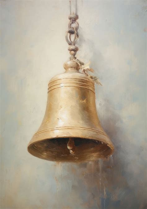 close pale bell painting  premium photo illustration rawpixel