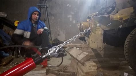 гидравлическая стяжка 20 тонн для рихтовки авто - YouTube