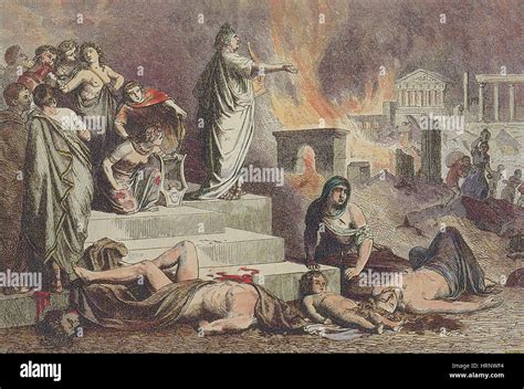 Nero and the Great Fire of Rome, 64 AD Stock Photo - Alamy