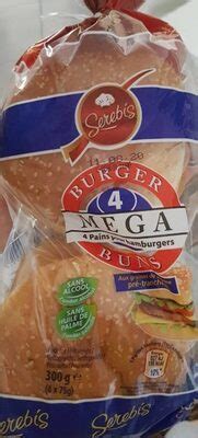 Burger mega - Serebis - 4 x 75 g