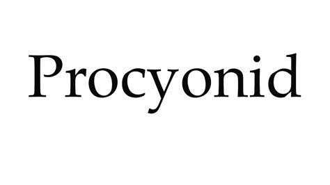 How to Pronounce Procyonid - YouTube