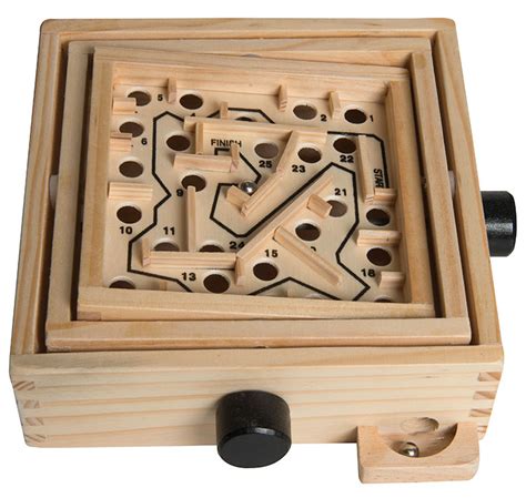 wooden double maze puzzle