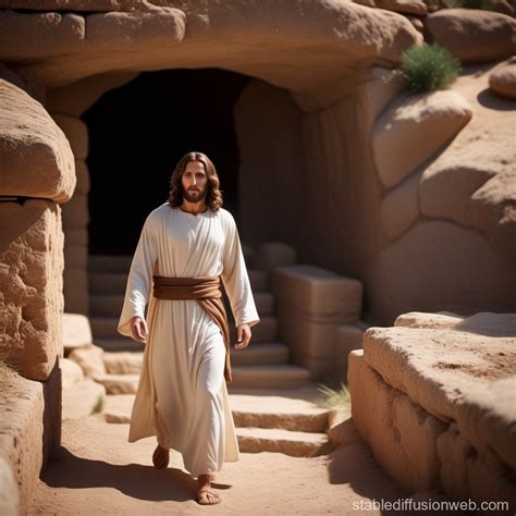 jesus christs resurrection  tomb stable diffusion