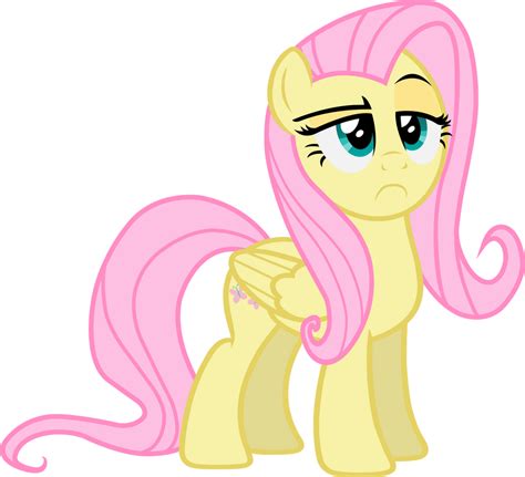 Fluttershy (skeptical vector) by davidsfire on DeviantArt