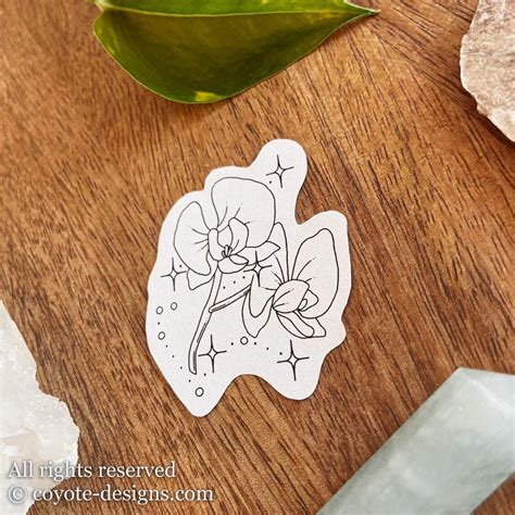 orchid flower tattoo