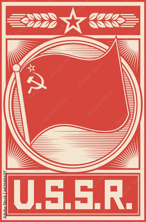 ussr poster Stock Vector | Adobe Stock