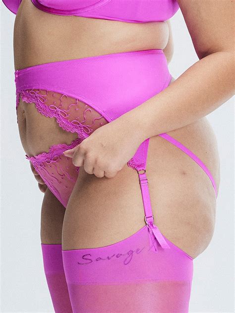 Loveline Satin Garter Belt in Purple | SAVAGE X FENTY