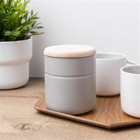 Maxwell & Williams Tint Grey Porcelain 600ml Canister - Lifetime Brands ...
