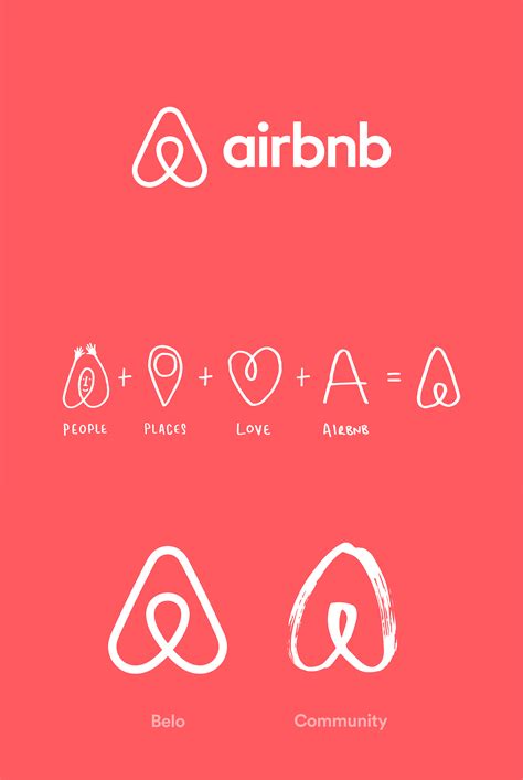 airbnb logo  red background identidad de marca moviles logos