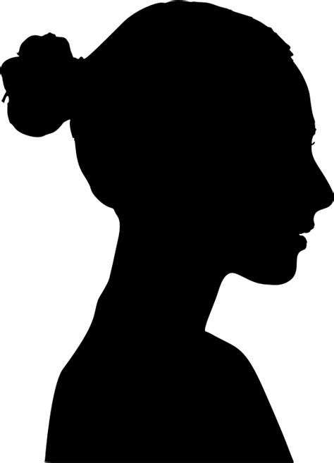 Female Profile Silhouette 3 - Openclipart