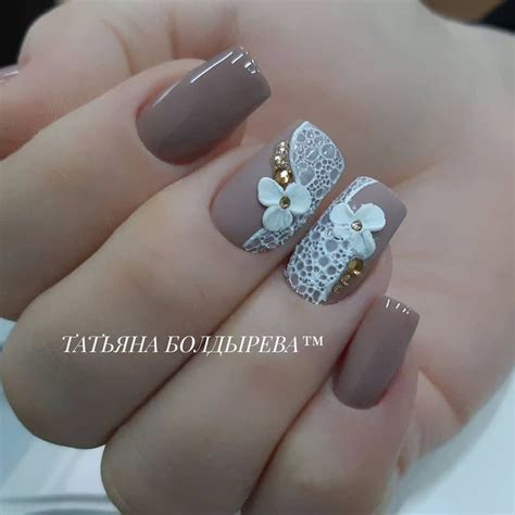 FoxyNails: Маникюр, дизайн ногтей | Lace nail design, 3d nails, Lace nails