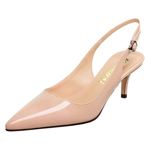 13.88$ Slingbacks Pumps For Women-Low Kitten Heels Comfortable Pointy
