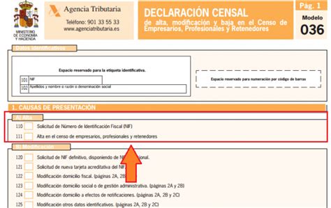 Cómo rellenar el modelo 036 | Cursosinemweb.es