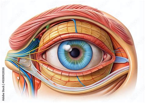 detailed eyelid structure diagram illustrating anatomy  educational