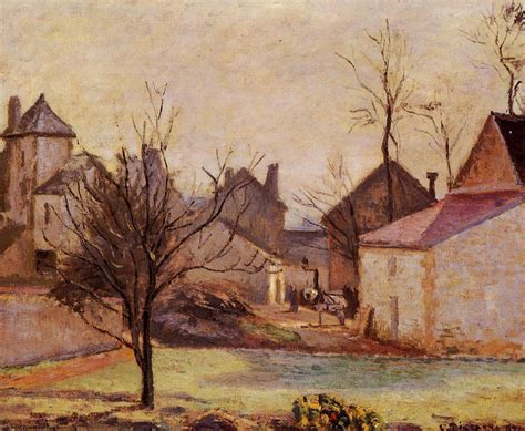 Farmyard in Pontoise (1874) by Camille Pissarro – Artchive