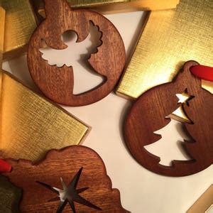 Wooden Hand Cut Christmas Ornaments. - Etsy