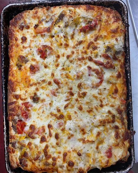 Naked City Pizza Chicken and Three Cheese Quarter Sheet | Naked City Pizza
