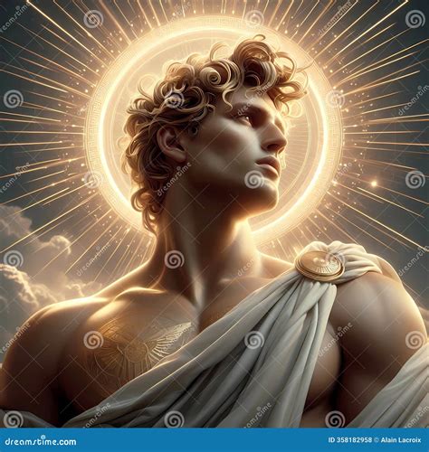 Greek mythology god Apollo stock illustration. Illustration of strength