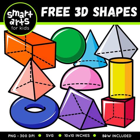 math  shapes colossal bundle clip art educational clip arts