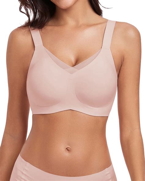 Mesh Crossover Seamless Womens Bras No Underwire Full Coverage Wireless