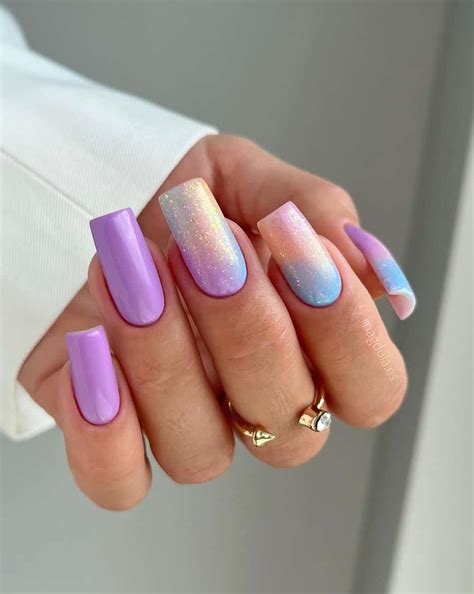 Get the Best of Both Worlds with Purple Blue Ombre Nails - Achieve Easy ...