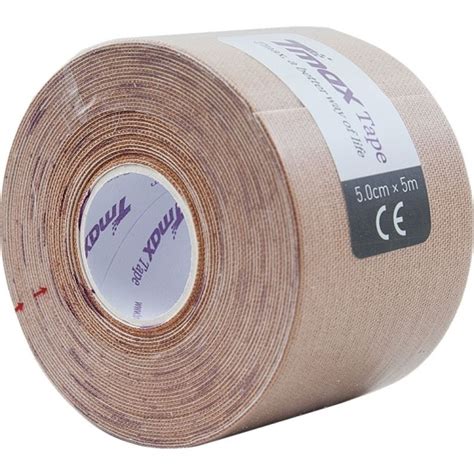 Тейп кинезиологический Tmax Extra Sticky Biege (5 см x 5 м), телесный ...