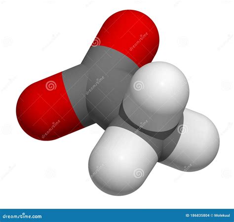 Acetate Anion, Chemical Structure. Skeletal Formula. Cartoon Vector