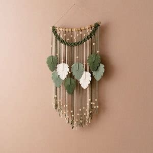 Macrame Leaves Decor, Tropical Leaves, New Home Gift, Baby Room Decor ...