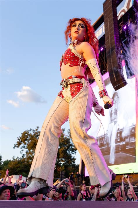chappell roan performing at ACL weekend 1 in 2025 | Gay outfit