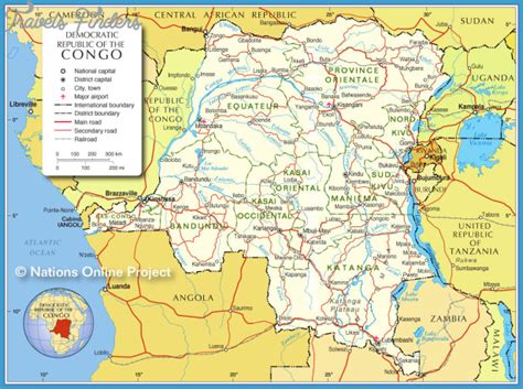 Congo, Democratic Republic Metro Map - TravelsFinders.Com