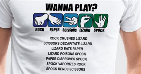 rock paper scissors lizard spock shirt T-Shirt | Spreadshirt